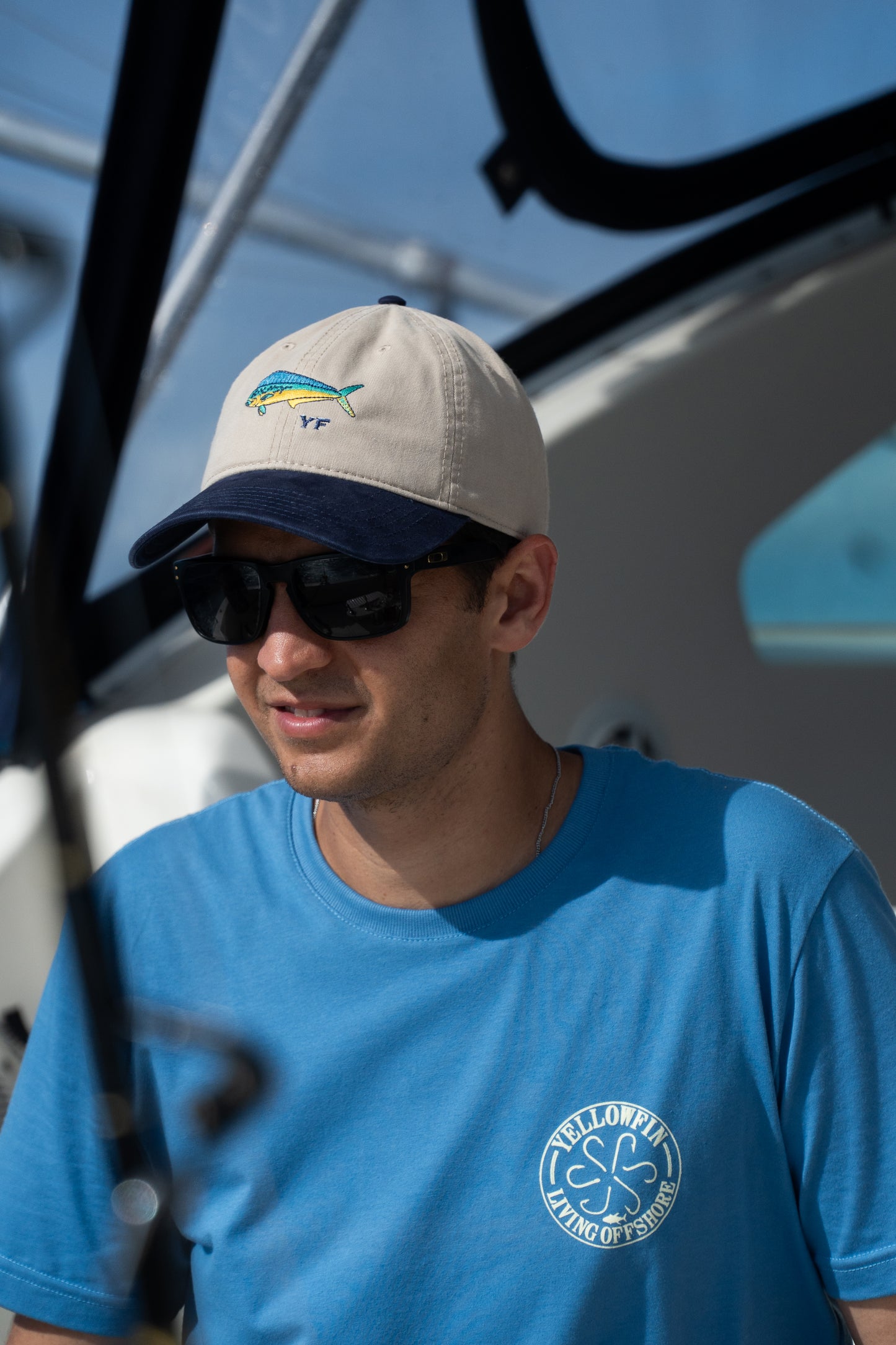 Camisa Yellowfin Dryfit Hook Azul Claro