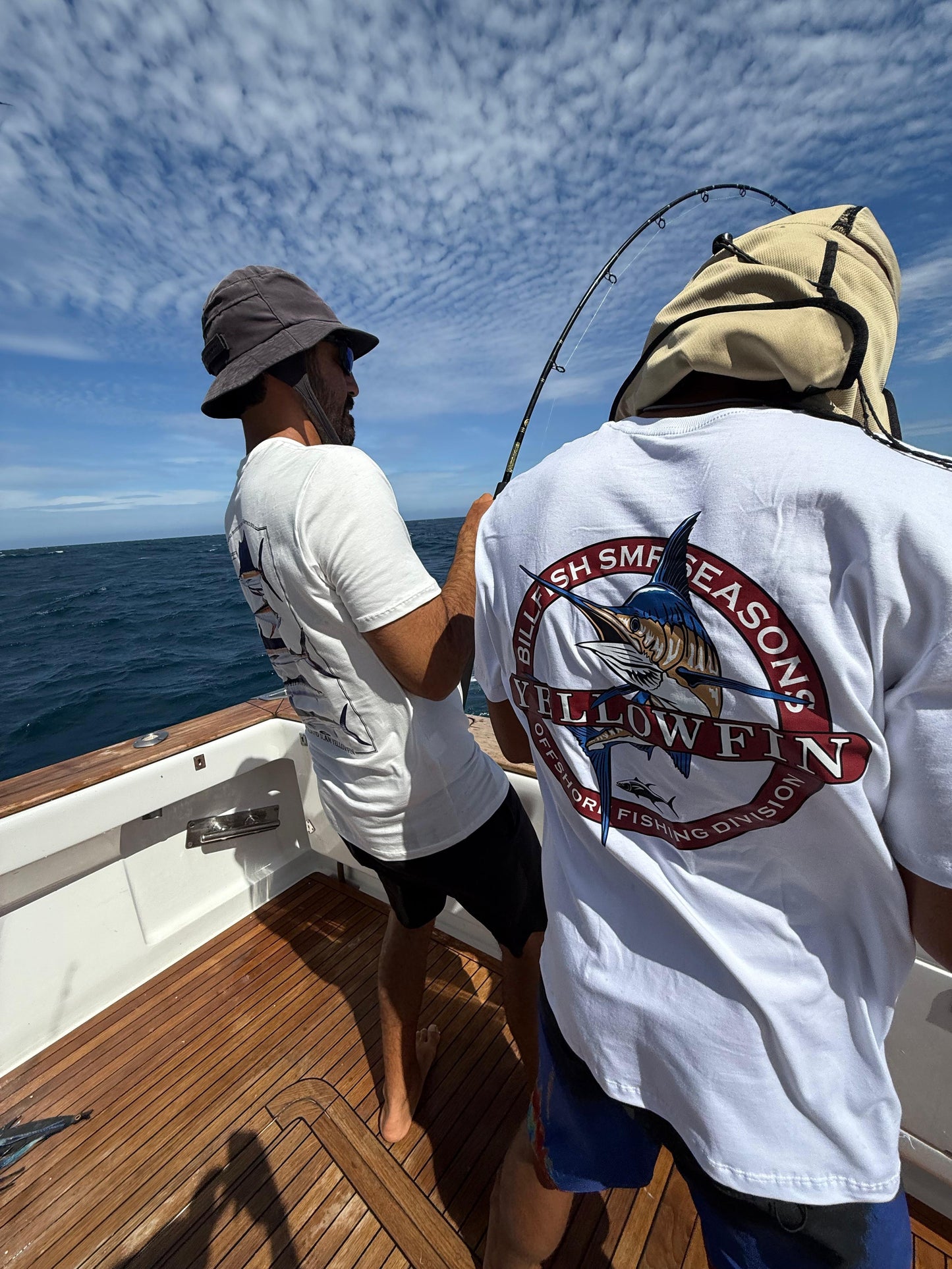 Camisa Yellowfin Billfish Season Branca