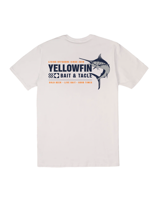 Camisa Yellowfin Bait & Tacle Off White