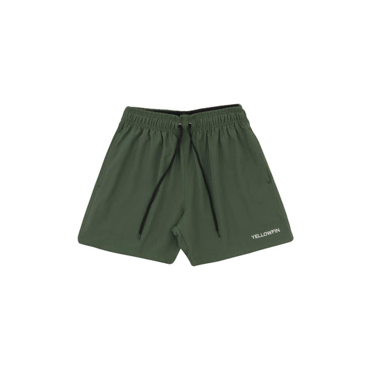 Short Yellowfin Liso com Elástico Verde