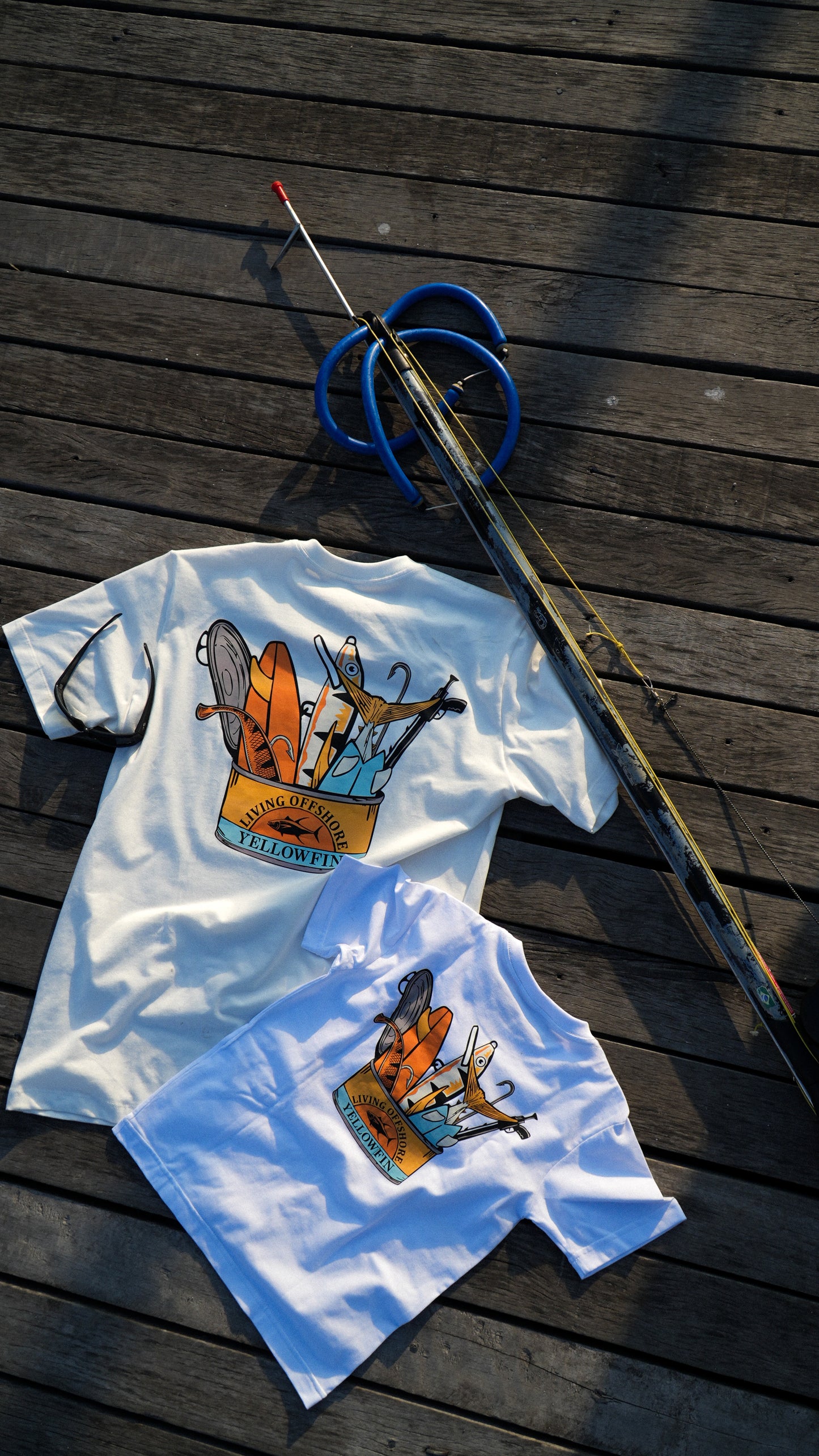Camisa Yellowfin Stuff kids Branca